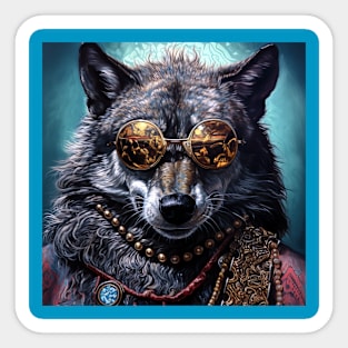 Cool Wolf Sticker